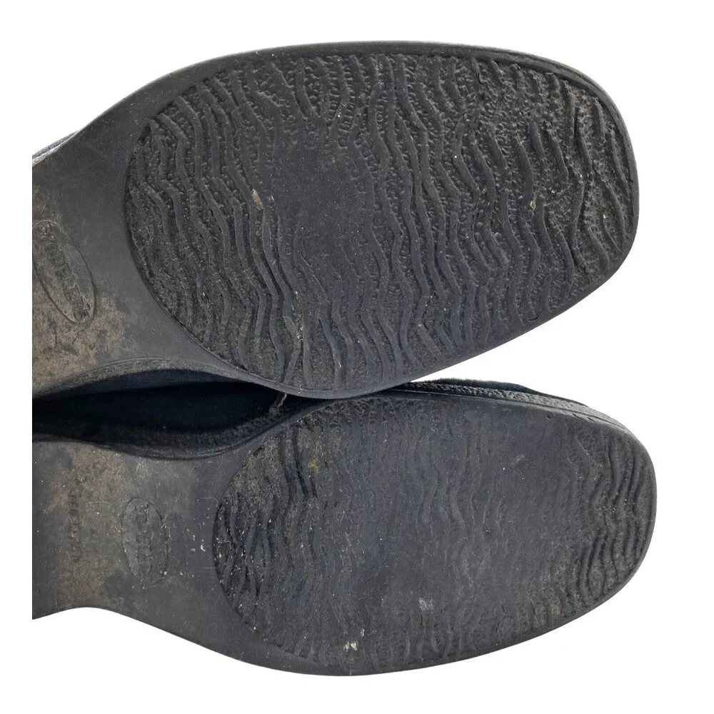 VIntage Yodelers Boots Womens Size 9 Apres Snow Winter Blue Suede Fleece Faux Fu - Picture 6 of 16